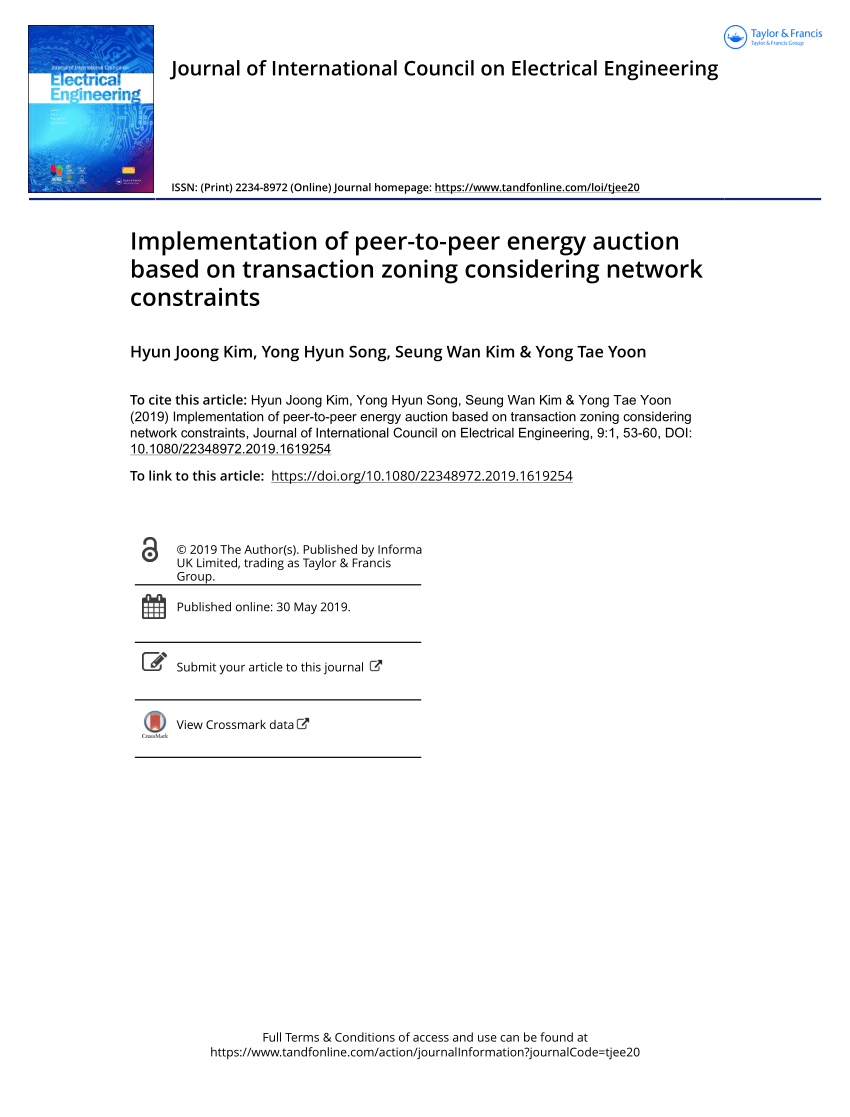 (PDF) Implementation of peertopeer energy auction based on