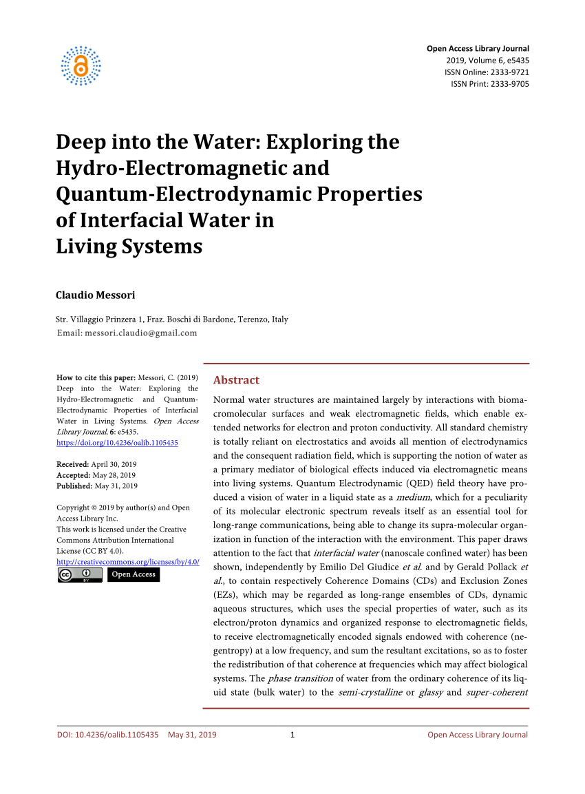PDF) Deep into the Water: Exploring the Hydro-Electromagnetic and ...