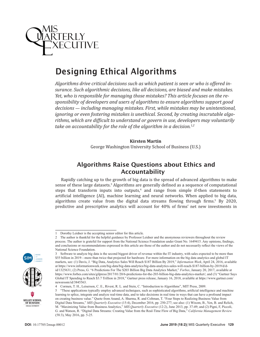 the ethical algorithm the science of socially aware algorithm design