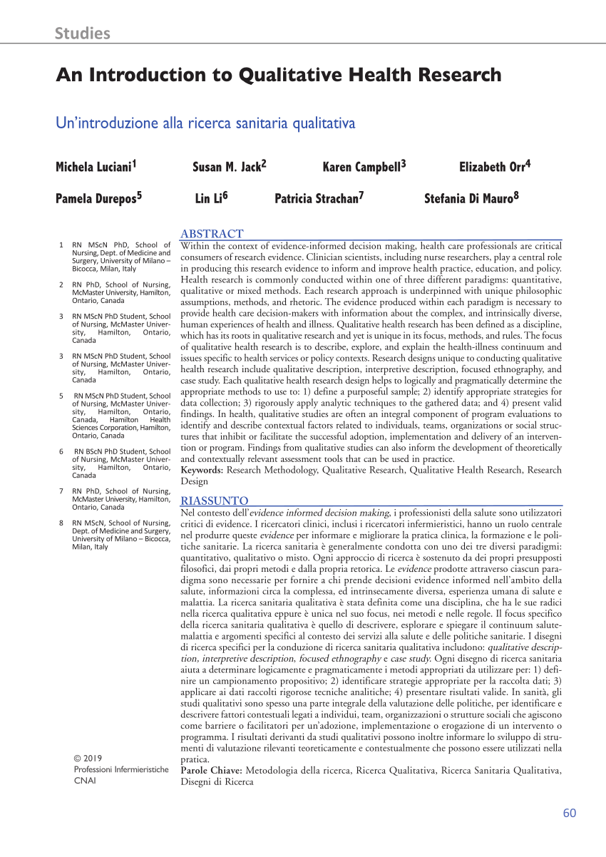 qualitative research in healthcare pdf