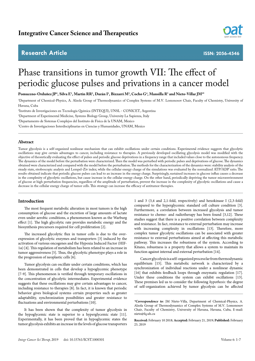 Pdf Phase Transitions In Tumor Growth Vii The Effect Of