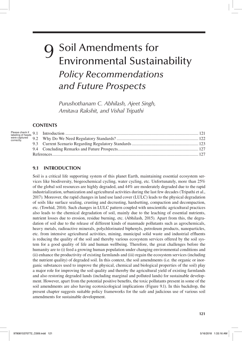 (PDF) Soil Amendments for Environmental Sustainability