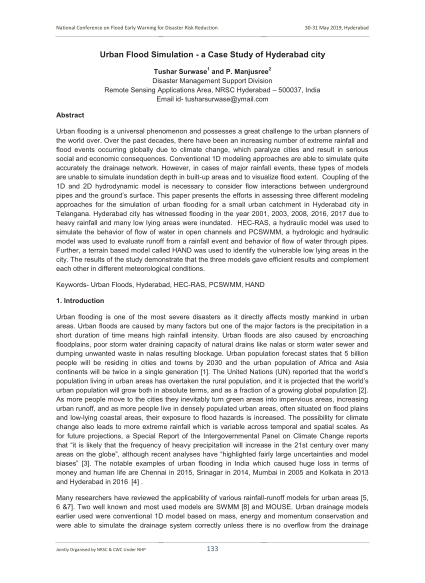 urban flood case study