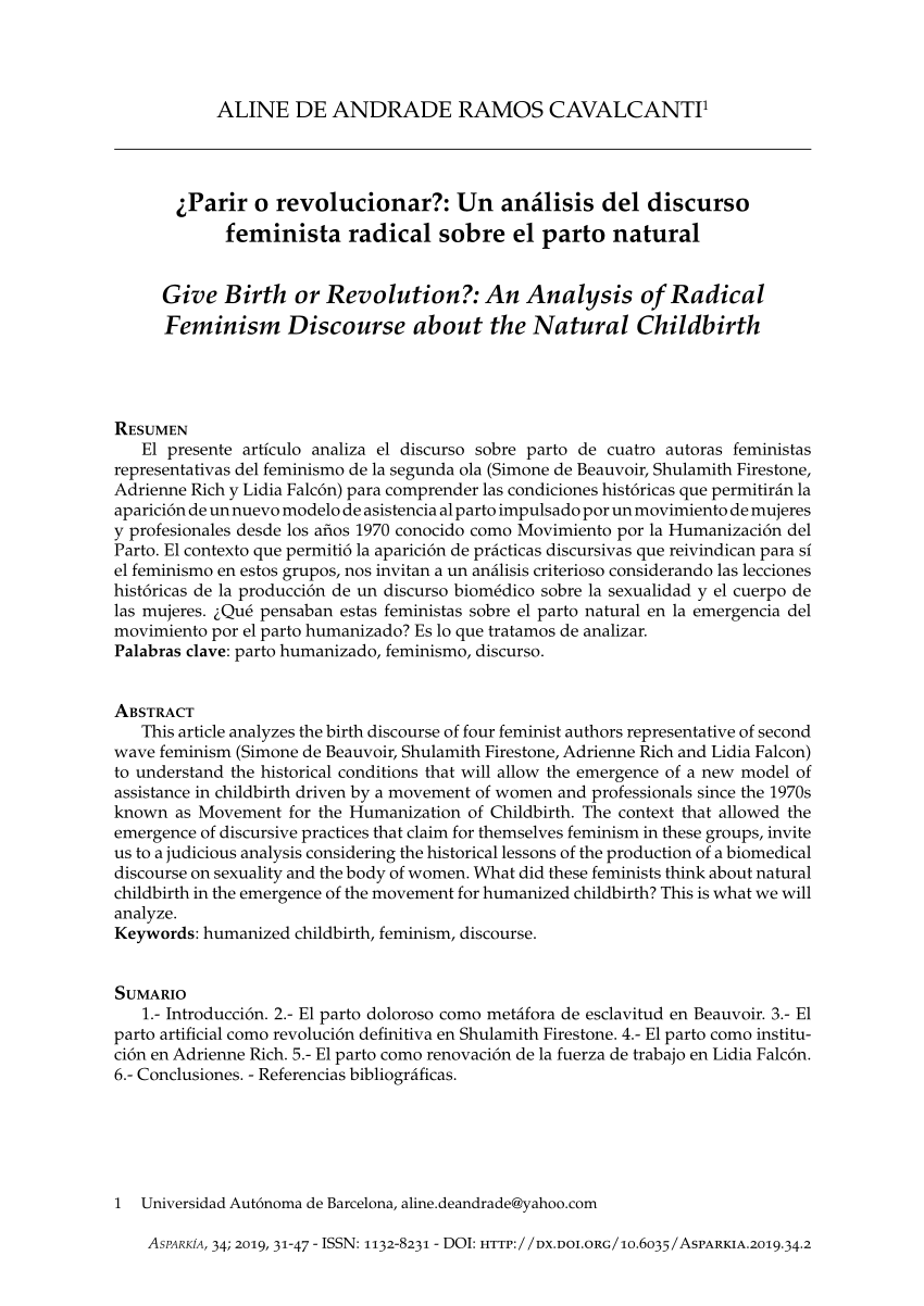 Psicofisiologia Del Parto - Olza, PDF, Parto