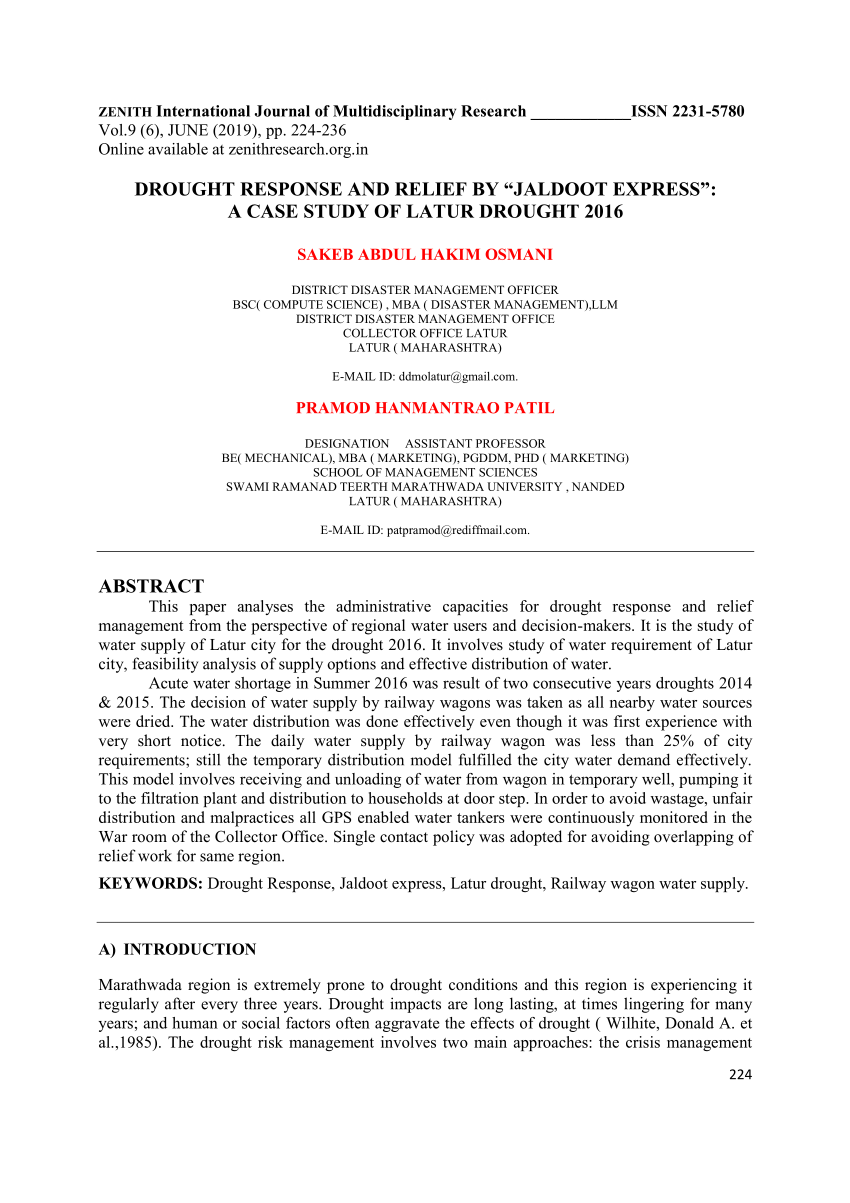 latur drought case study