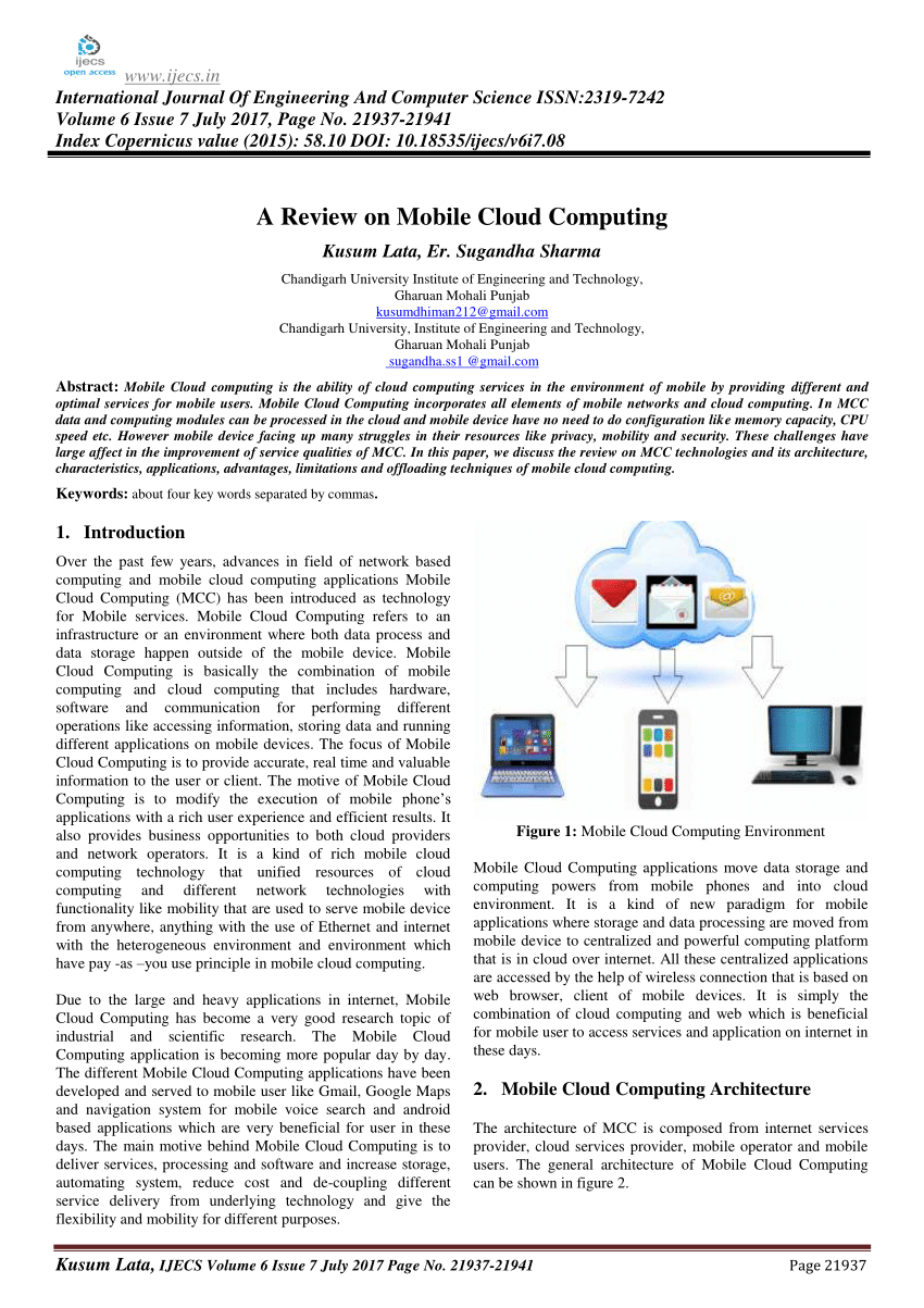 literature review on mobile computing