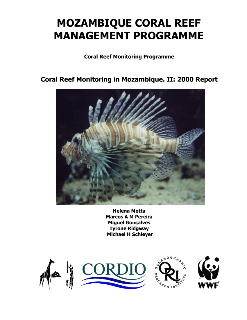 Pdf Coral Reef Monitoring In Mozambique Ii 00 Report