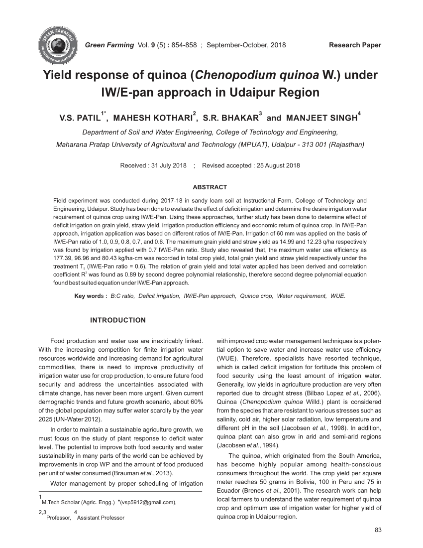 quinoa thesis pdf