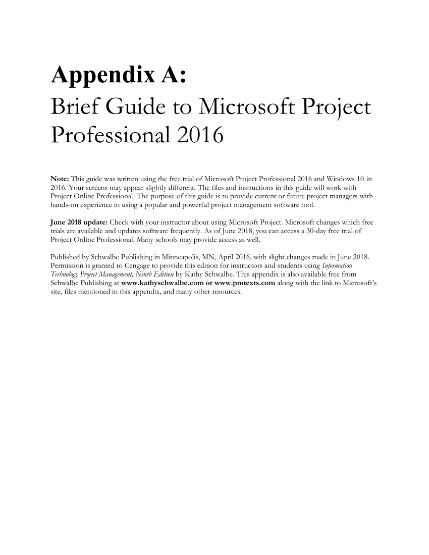 Pdf Brief Guide To Microsoft Project Professional 16 By Ogbonnaya Akpara