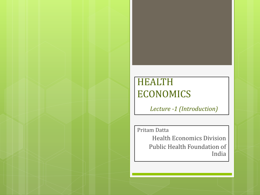 health economics research proposal