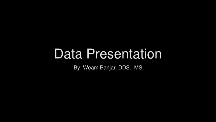 data presentation in research pdf