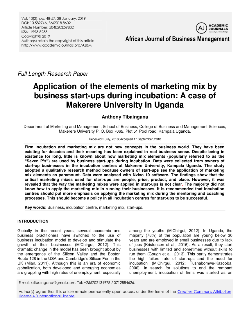 article review on marketing management in ethiopia