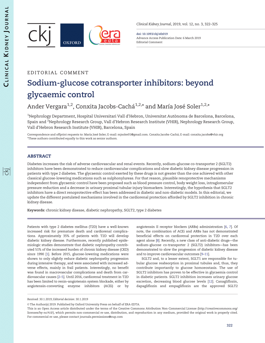 PDF) Sodium-glucose cotransporter inhibitors: Beyond glycaemic control