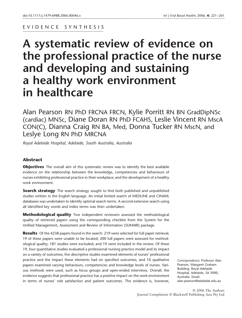 systematic review for nursing education