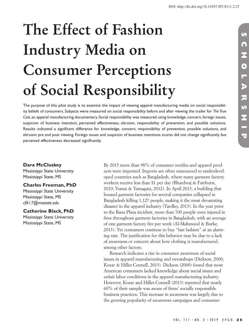 Social Responsibility In Fashion Industry
