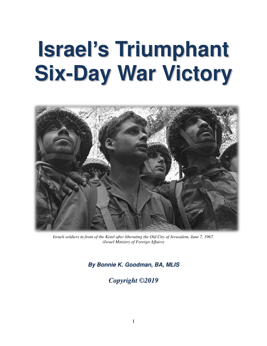 Pdf Israels Triumphant Six Day War Victory
