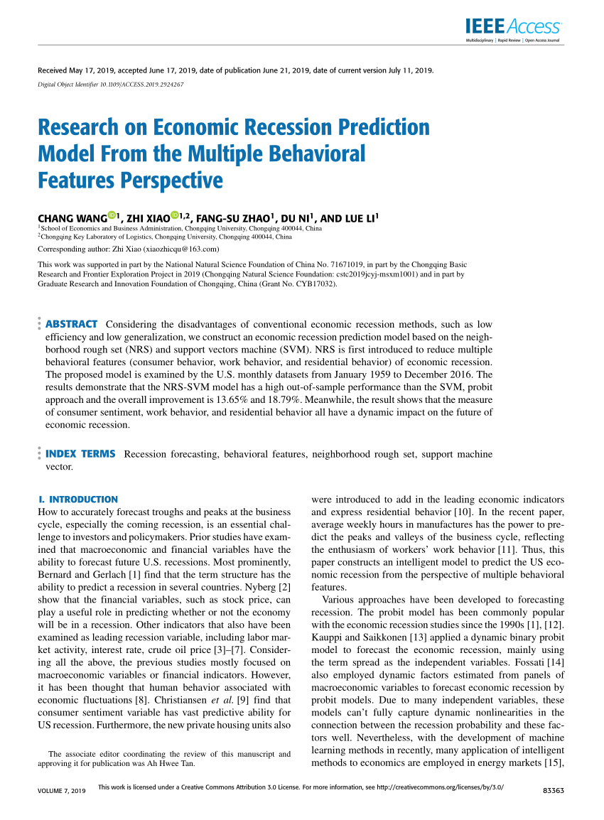 research paper on economic recession