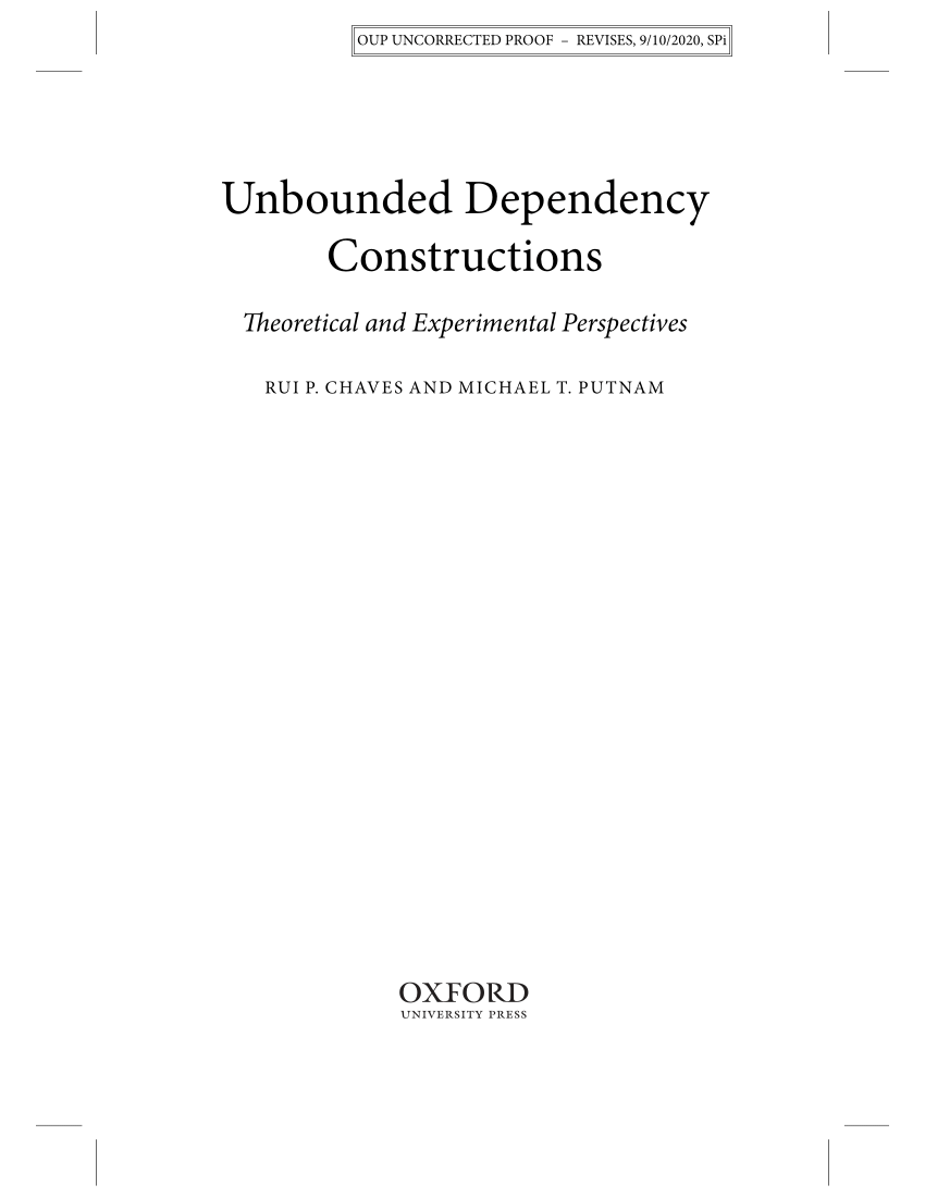 PDF) Unbounded Dependency Constructions: Theoretical and 