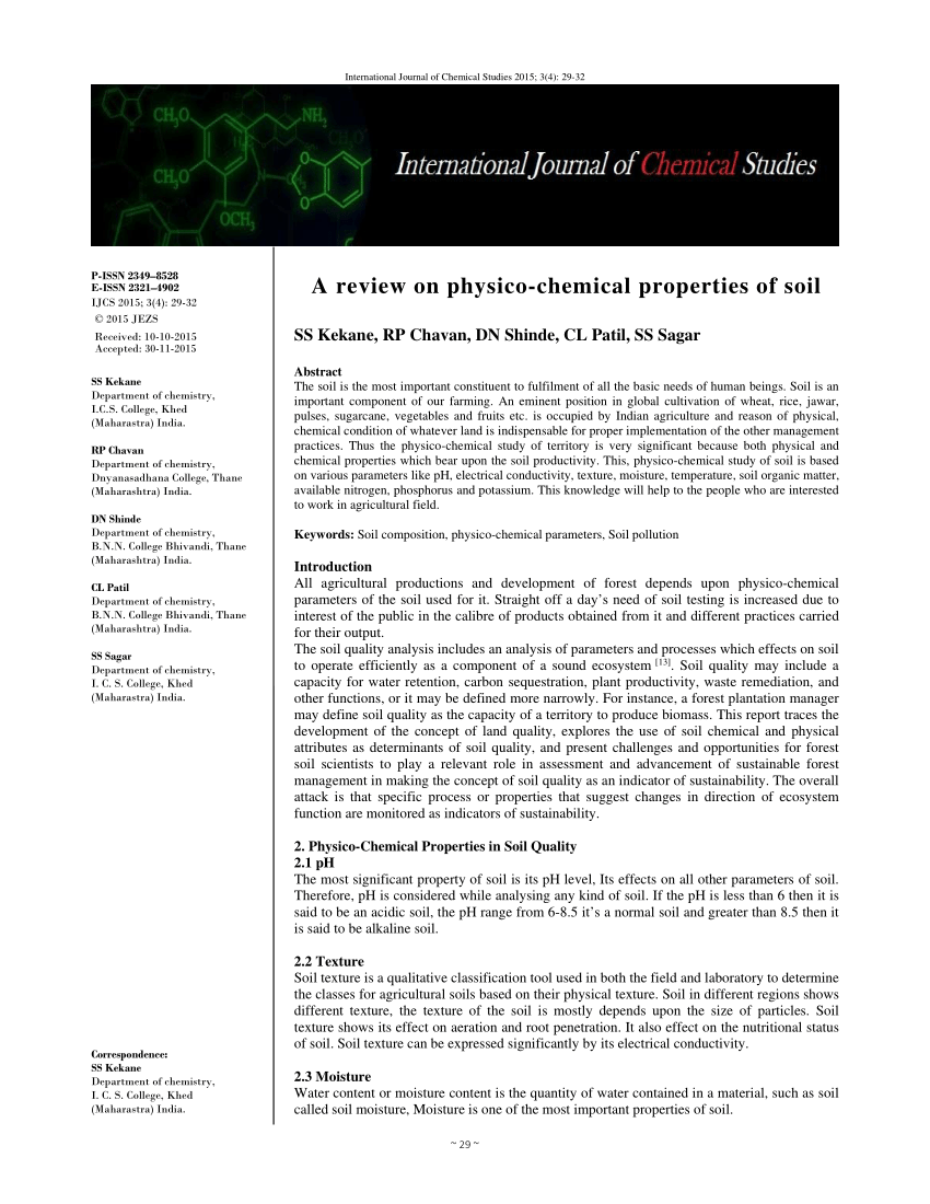 PDF) Physicochemical Properties of Soil under Different Forest