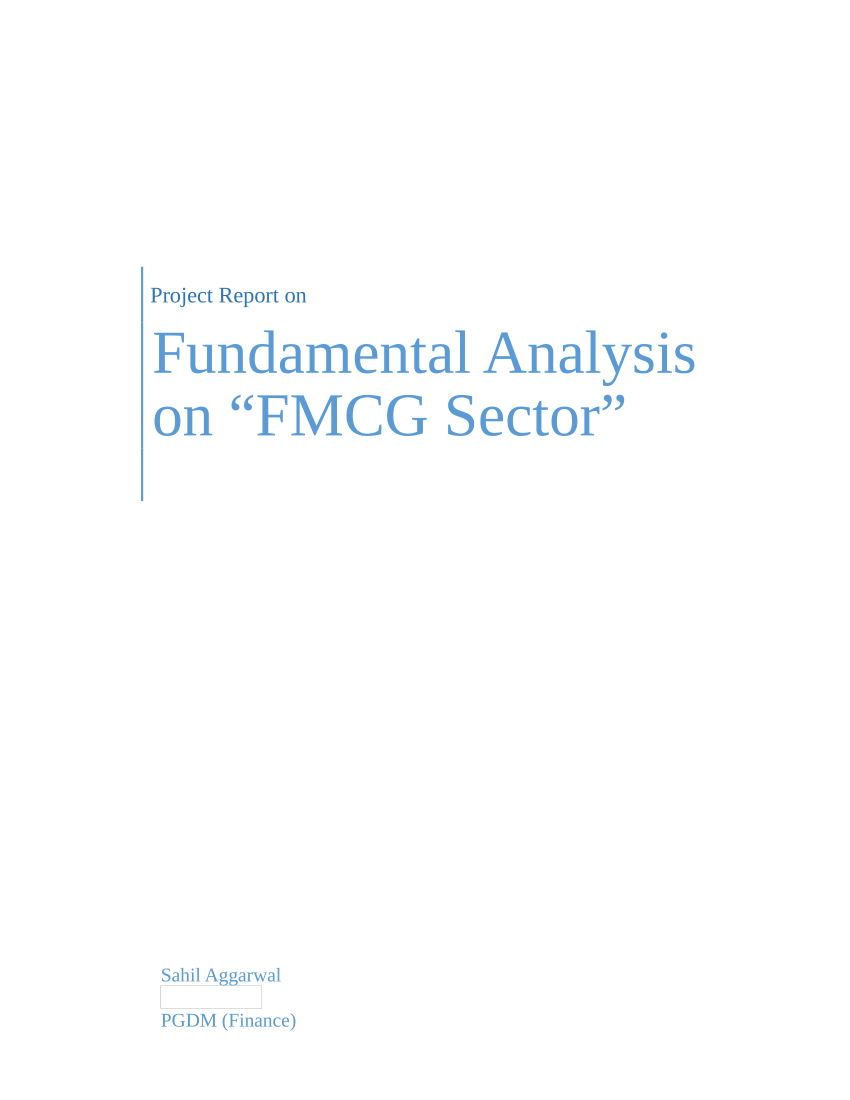 literature review of fundamental analysis of fmcg sector