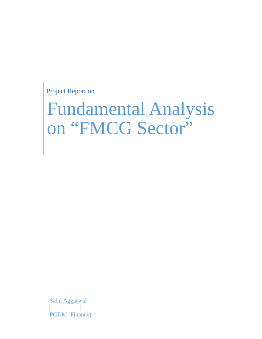 research report on fmcg sector