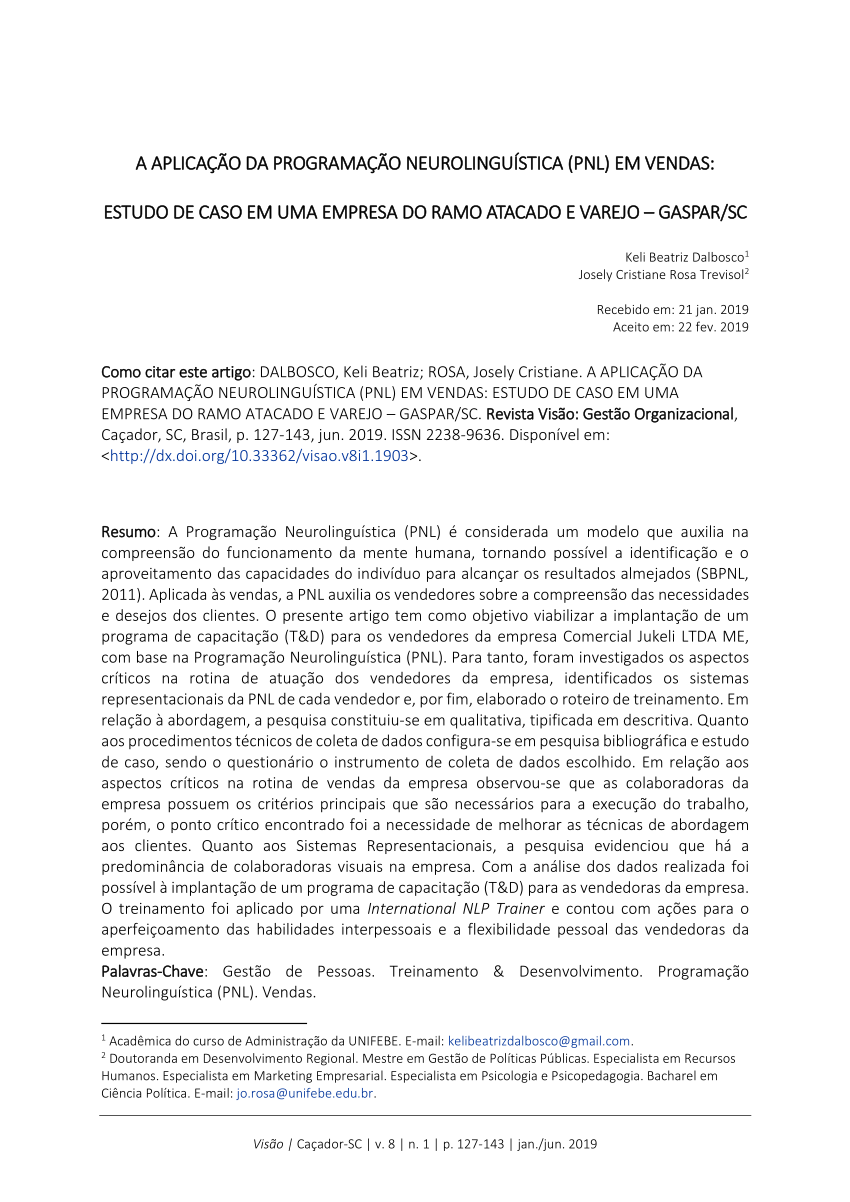 Noções básicas sobre PNL e sobre a sua aplicabilidade