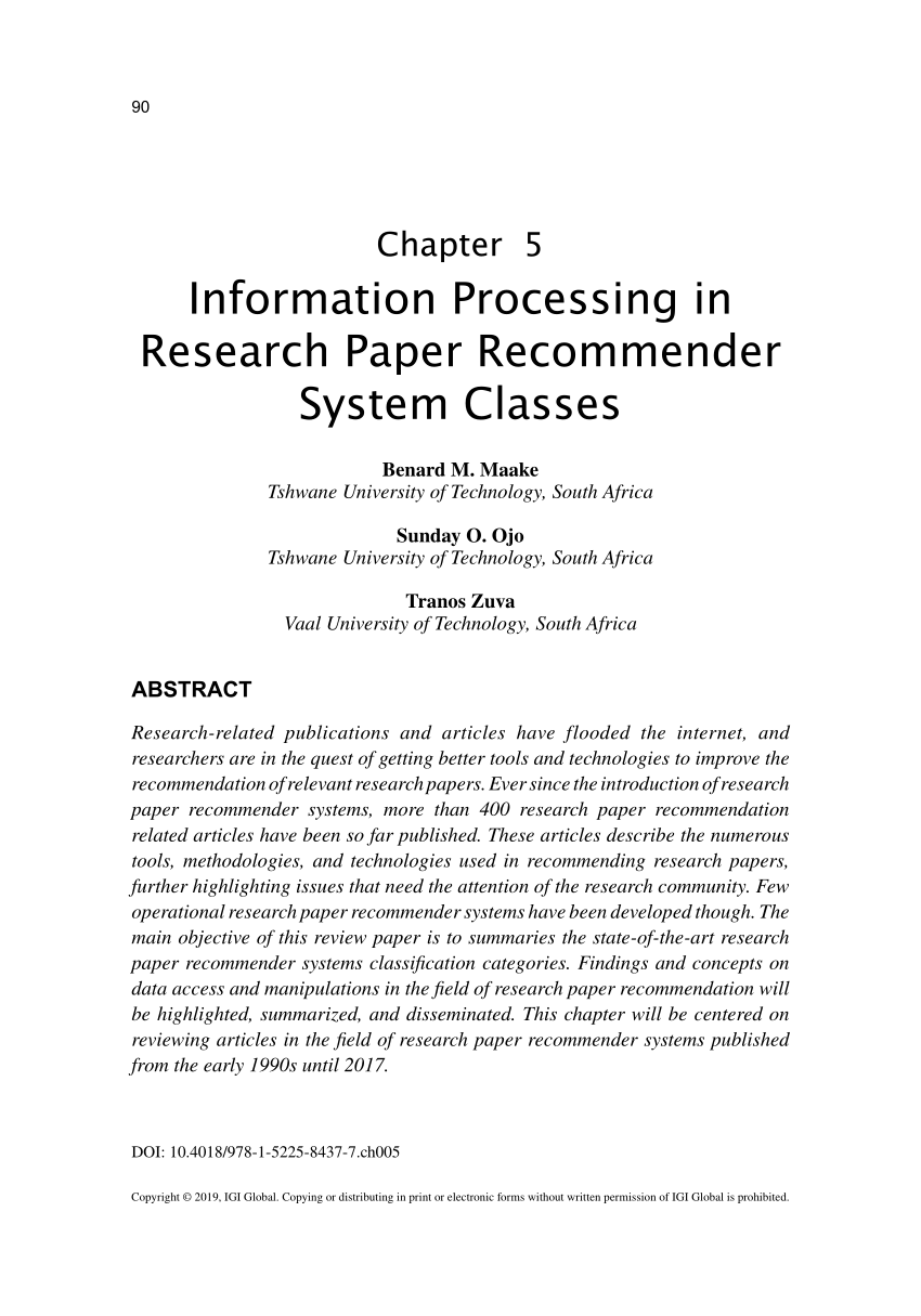 information systems research paper