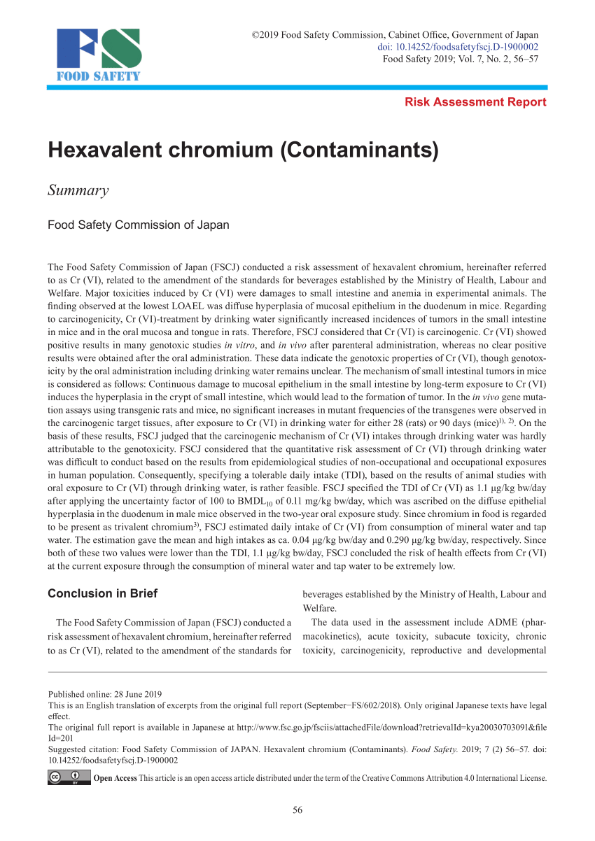 toxic hexavalent chromium