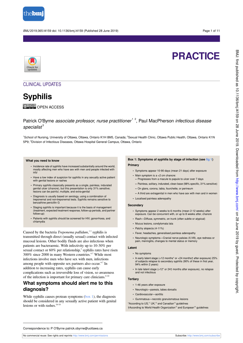 (PDF) Syphilis