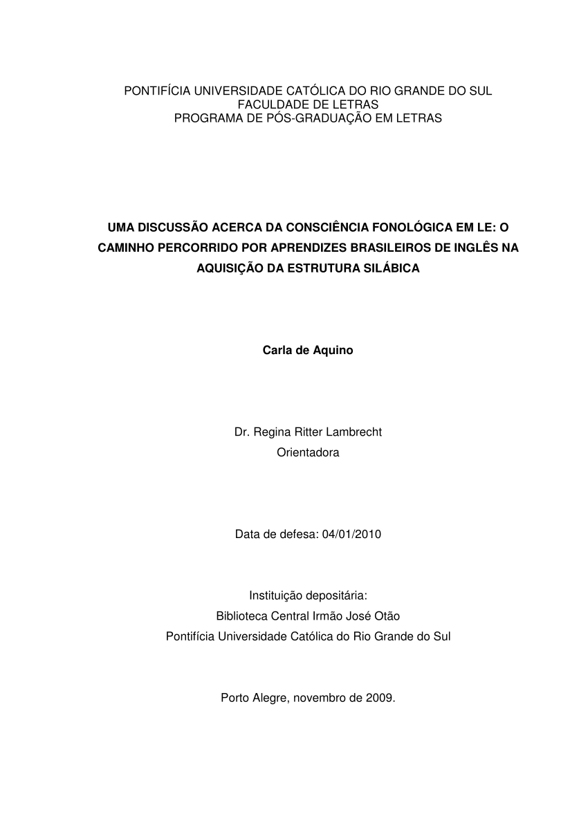 PDF) A consciência de processos de redução fonológica no inglês como LE