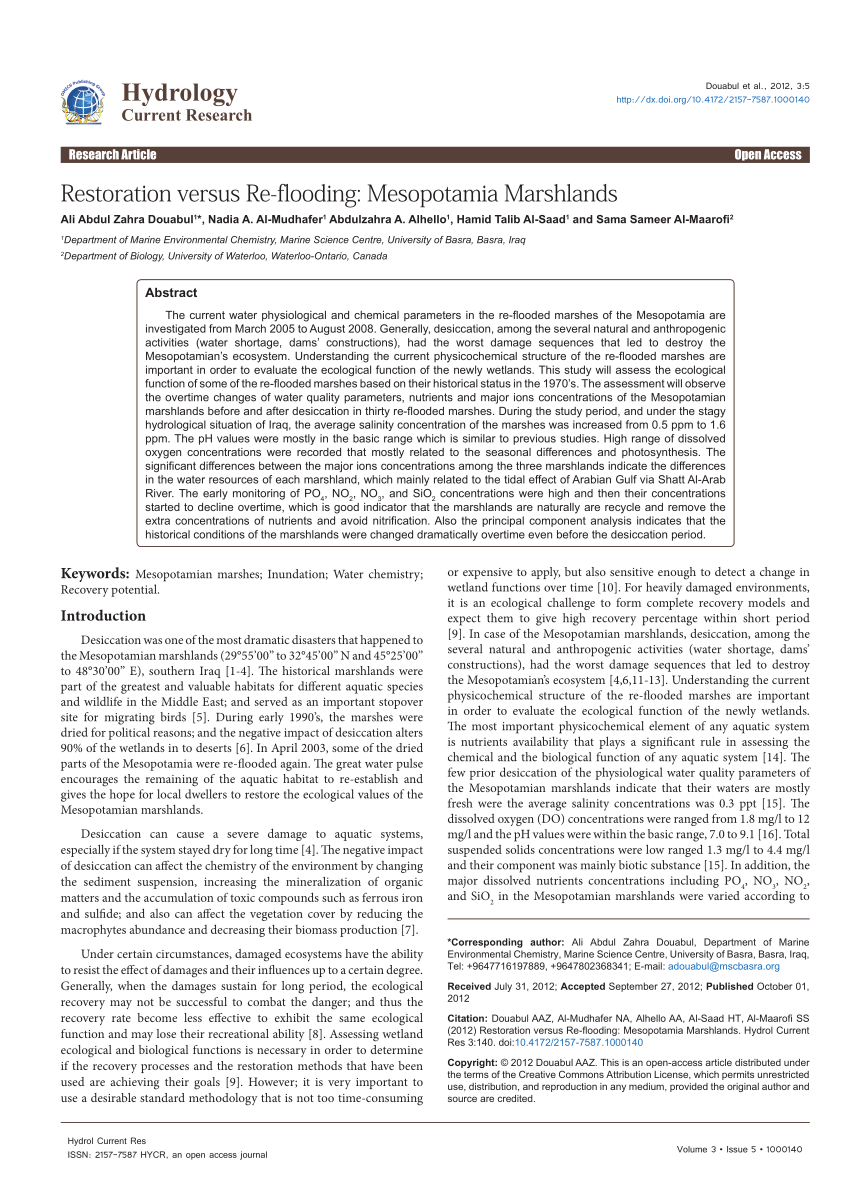 research paper on hydrology pdf