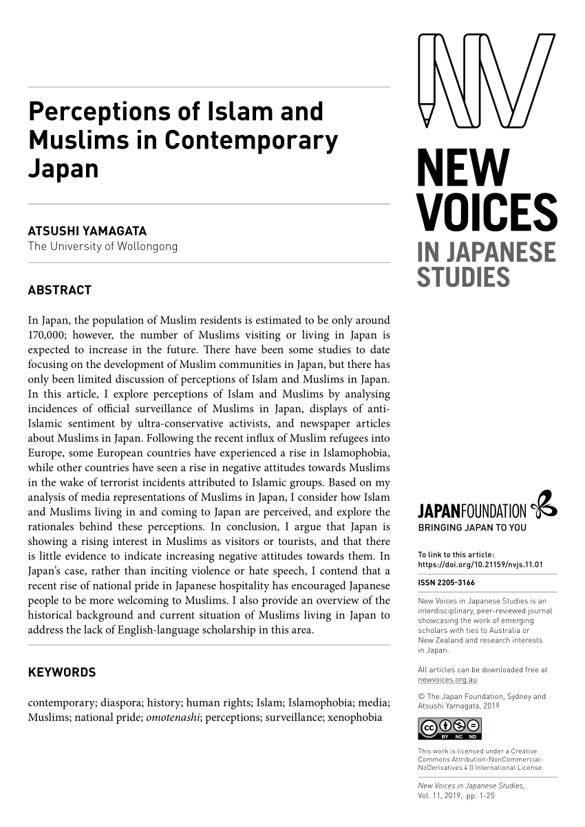 Pdf Perceptions Of Islam And Muslims In Contemporary Japan