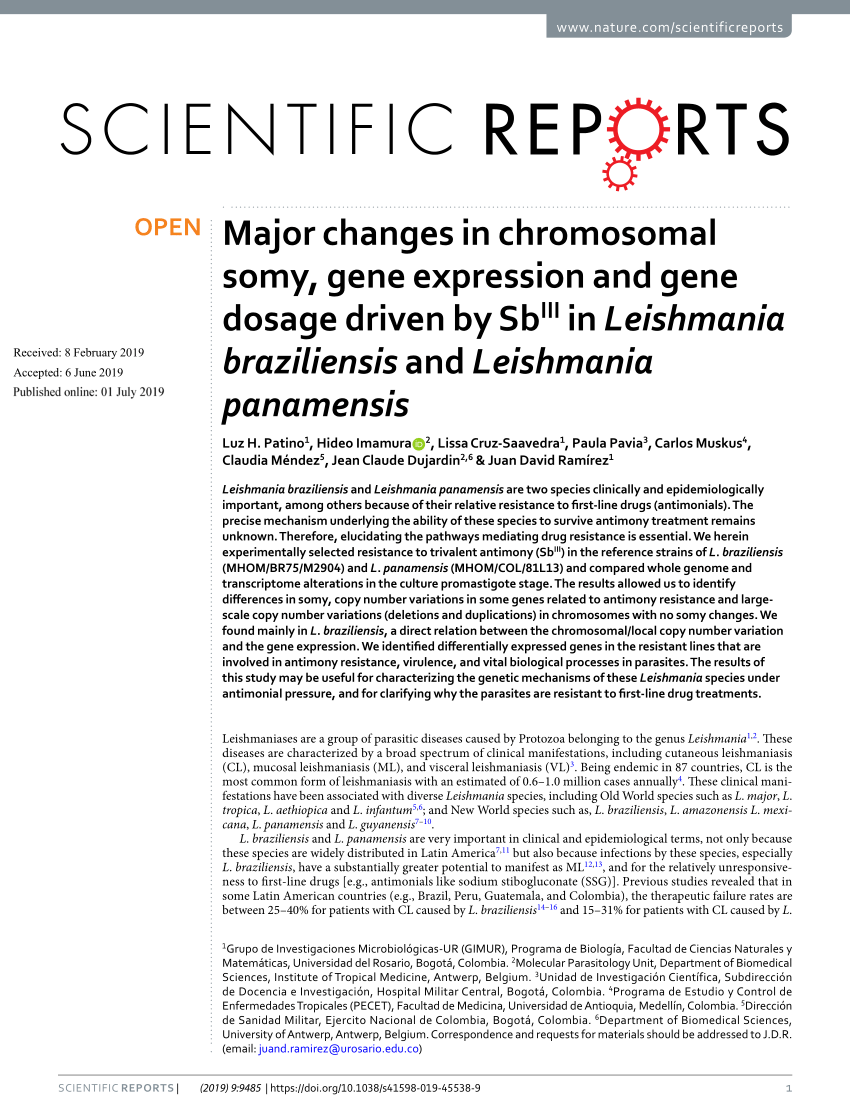 PDF) Major changes in chromosomal somy, gene expression and gene 