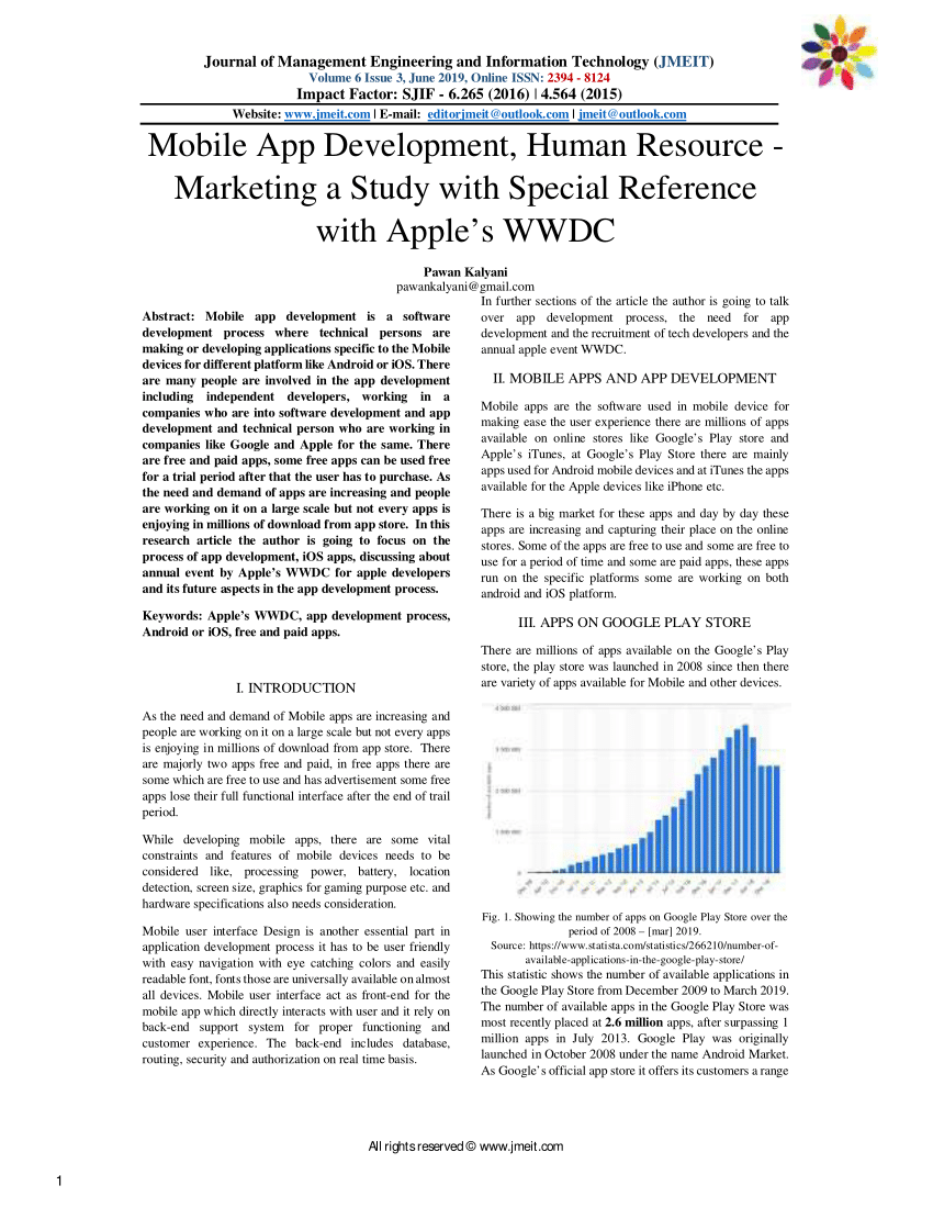 Pdf Mobile App Development Human Resource Marketing A Study With Special Reference With Apple S Wwdc