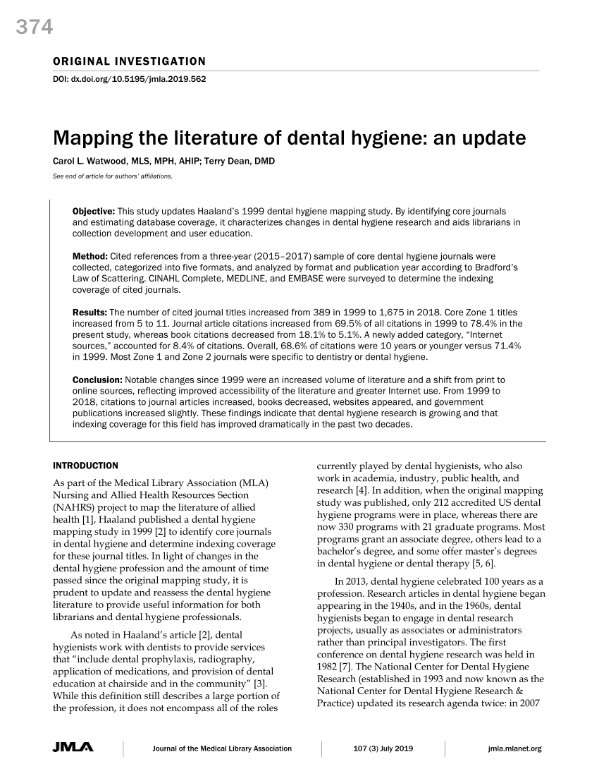 pdf-mapping-the-literature-of-dental-hygiene-an-update