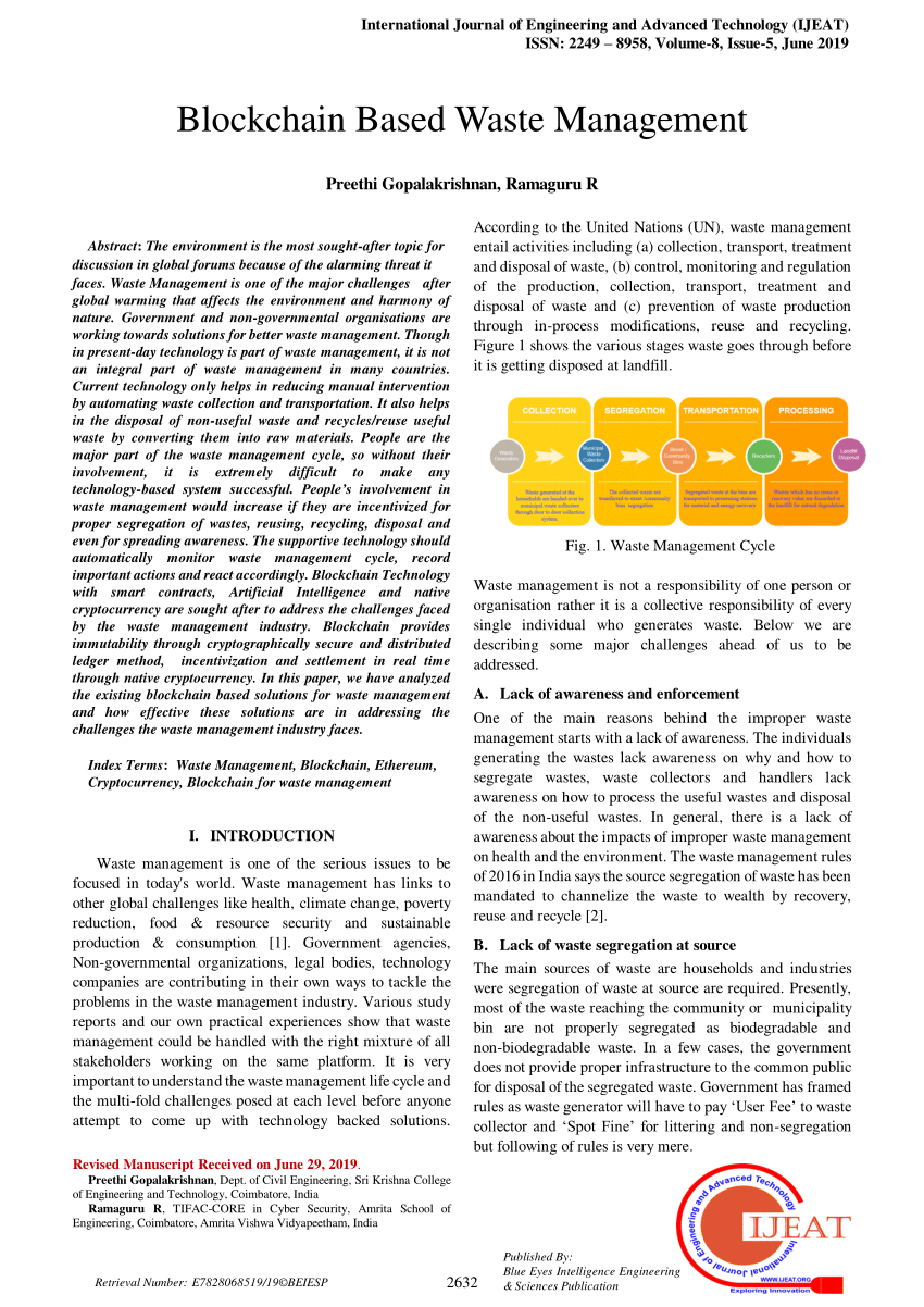 blockchain based waste management