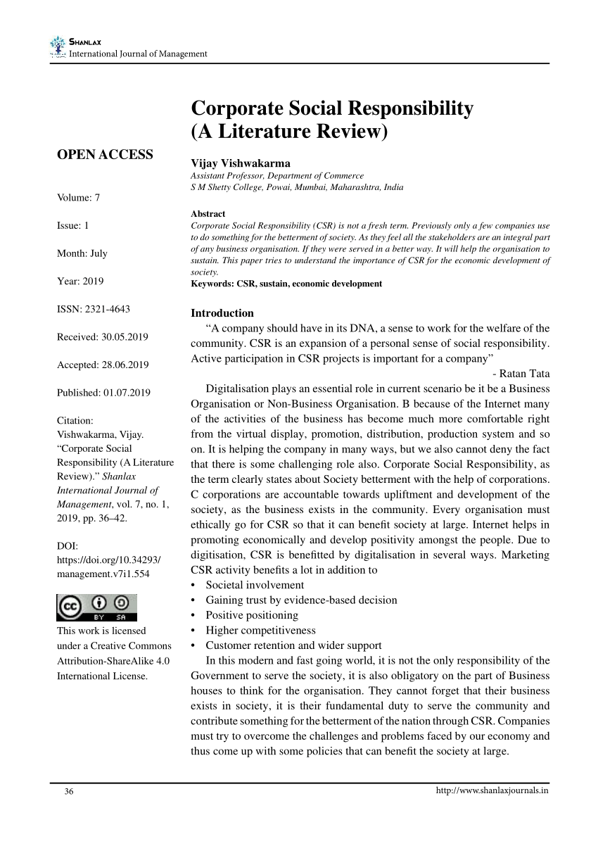 literature review of corporate social responsibility disclosure