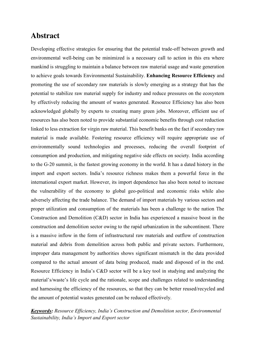 how to write an abstract for a non research paper