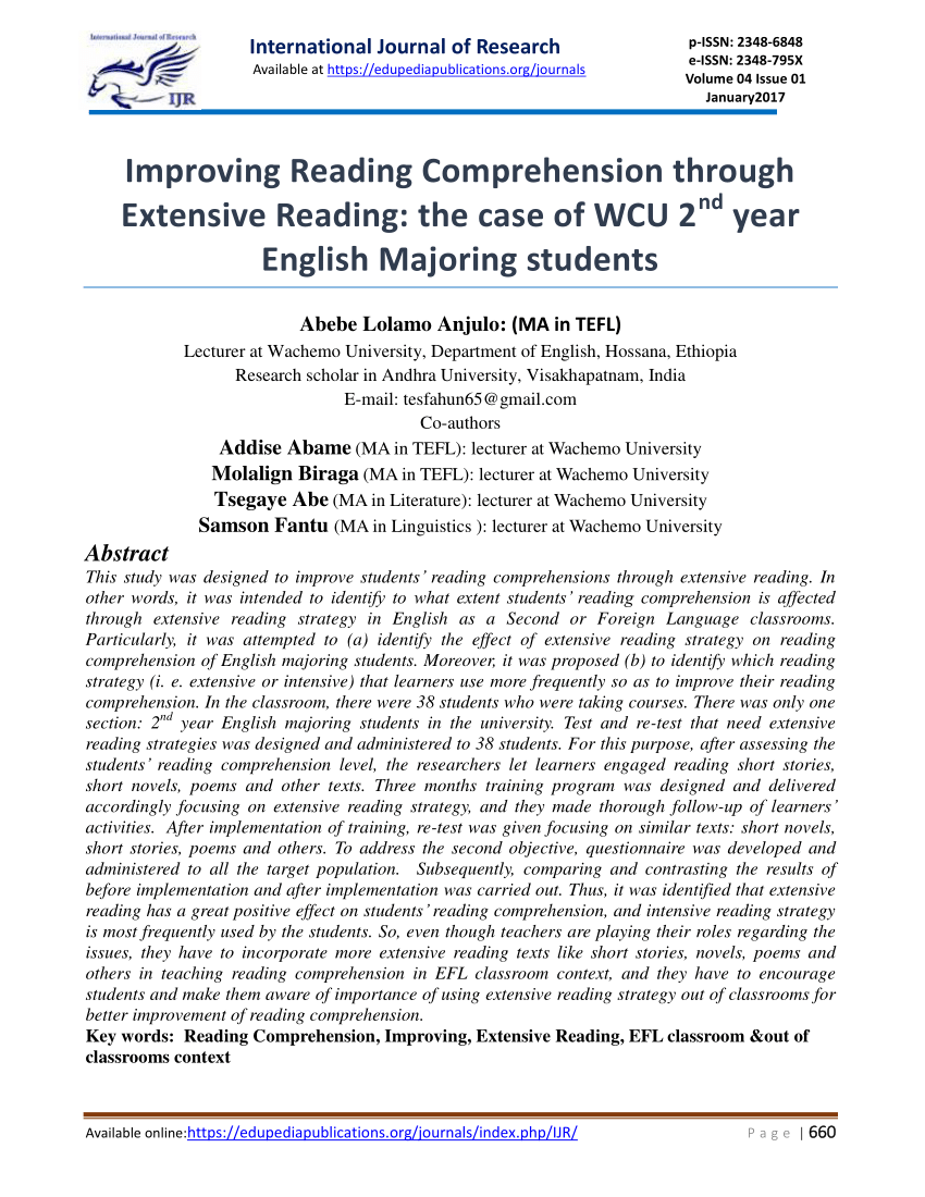 abstract in research about reading comprehension