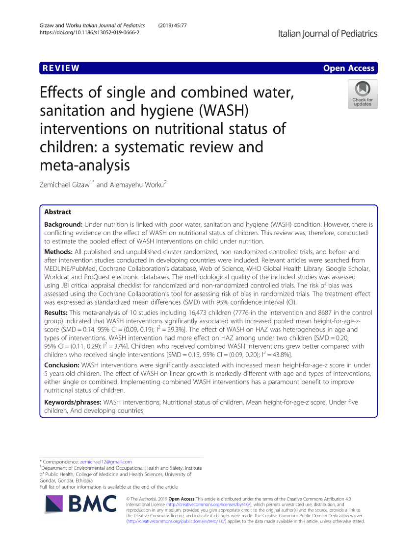 literature review on clean water and sanitation
