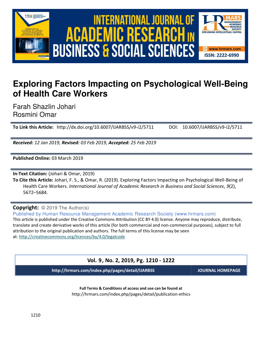 thesis on psychological well being pdf