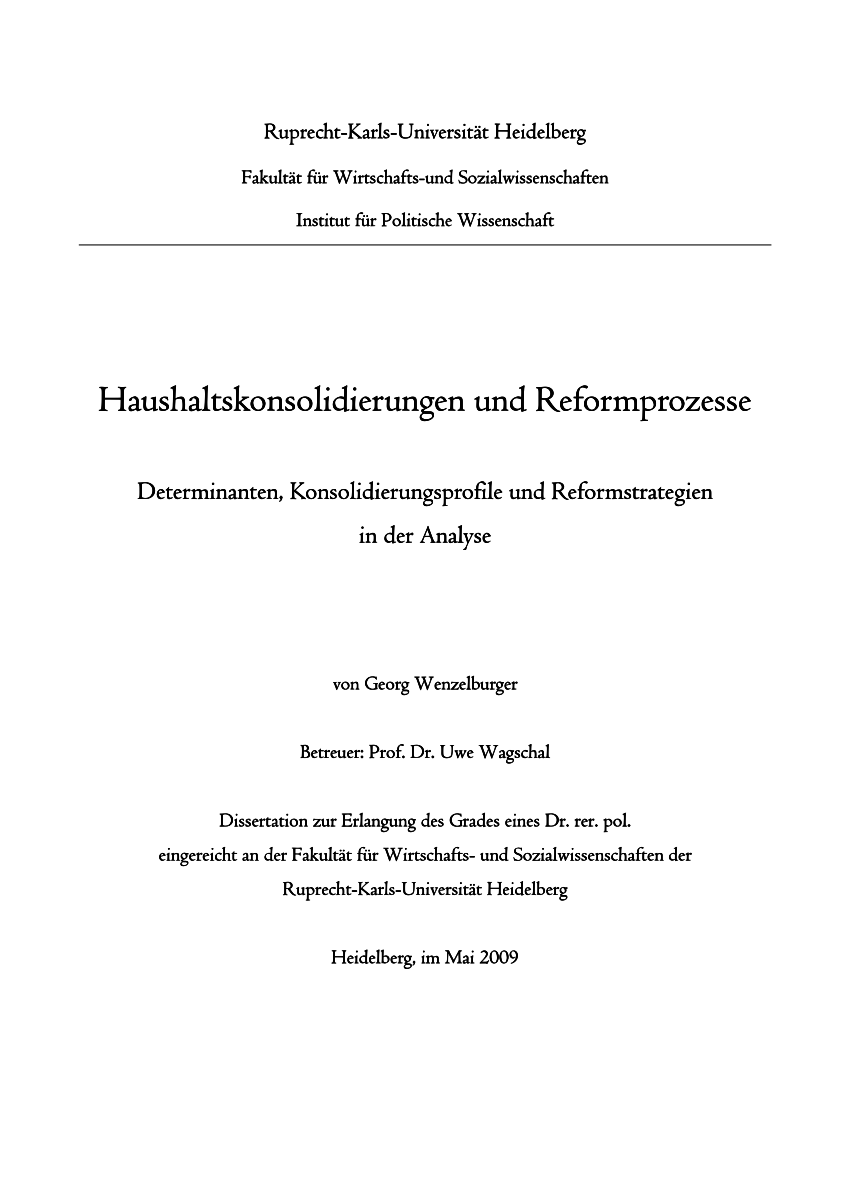 PDF Haushaltskonsoli rungen und Reformprozesse