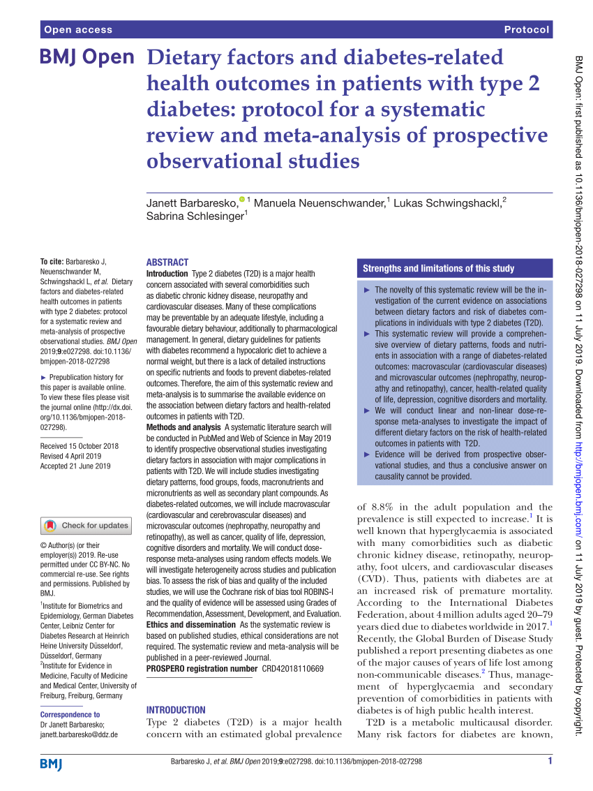 literature review example diabetes