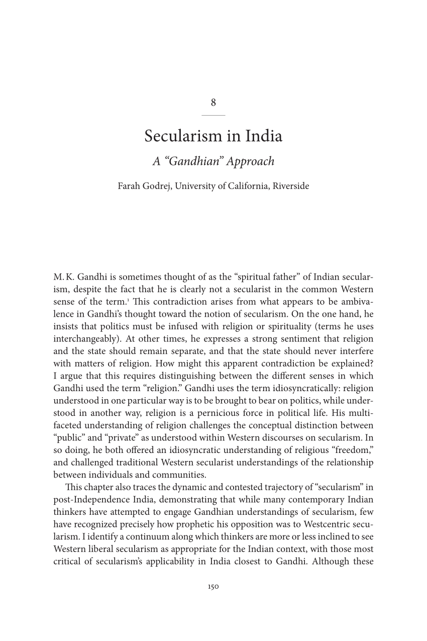 essay on secularism in india for class 8