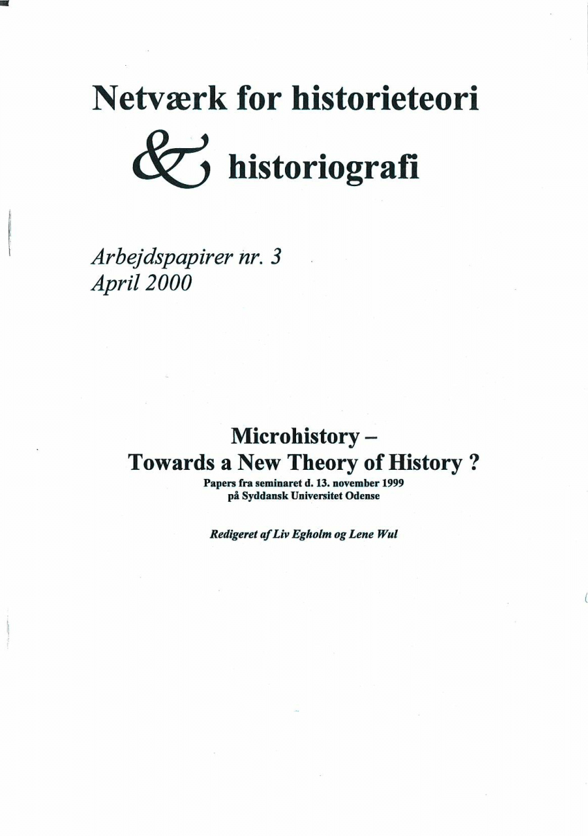 microhistory essay