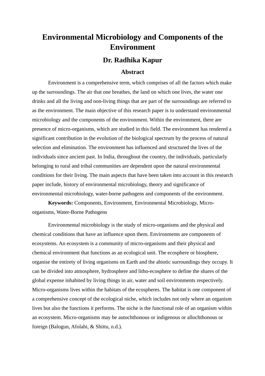 research paper for microbiology