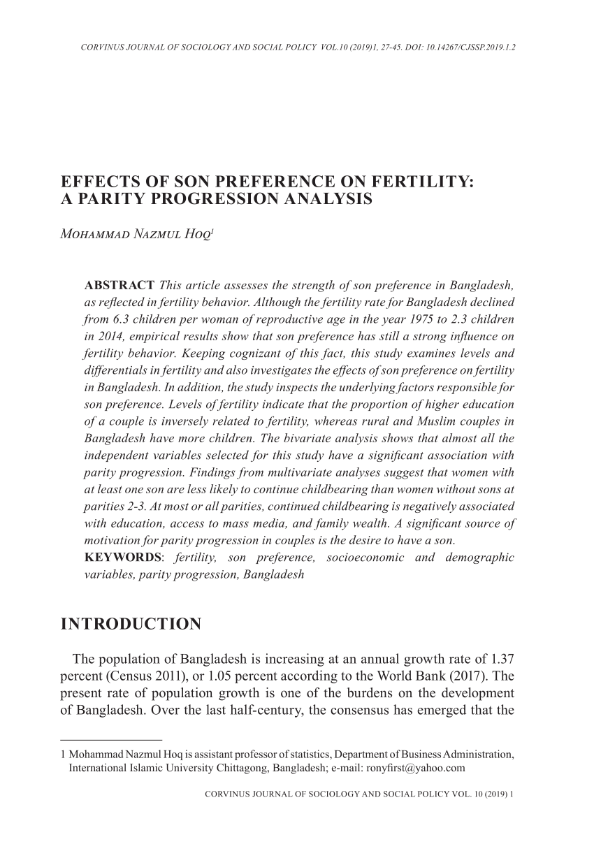 dissertations on fertility
