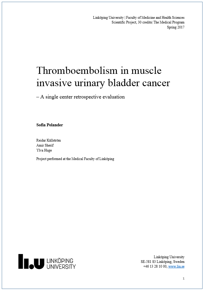 bladder cancer thesis