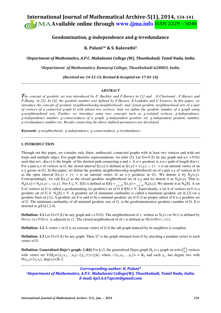 Pdf Geodomination G Independence And G Irredundance