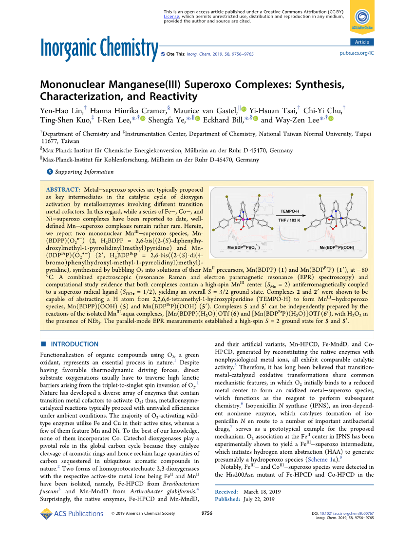 Mononuclear Manganese(III) Superoxo Complexes: Synthesis